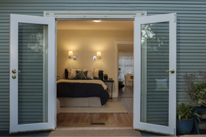 Hinged patio door